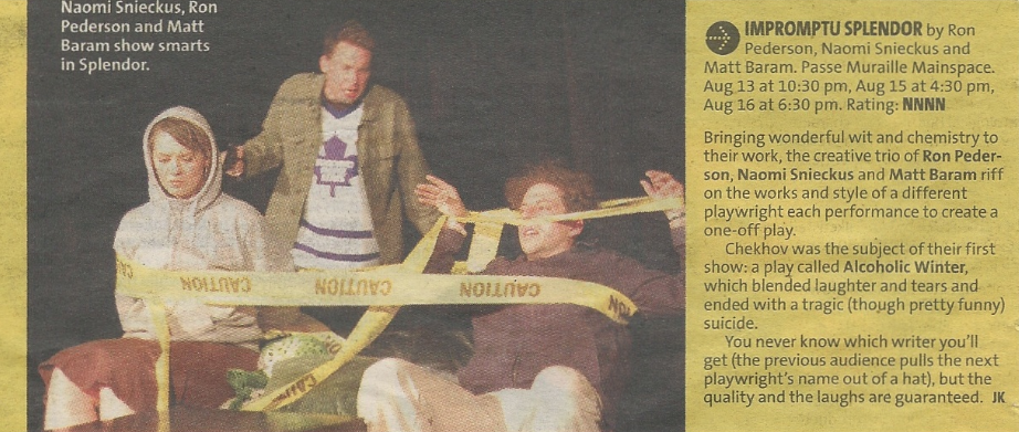 "NOW Picks - Summerworks Festival" by Jon Kaplan