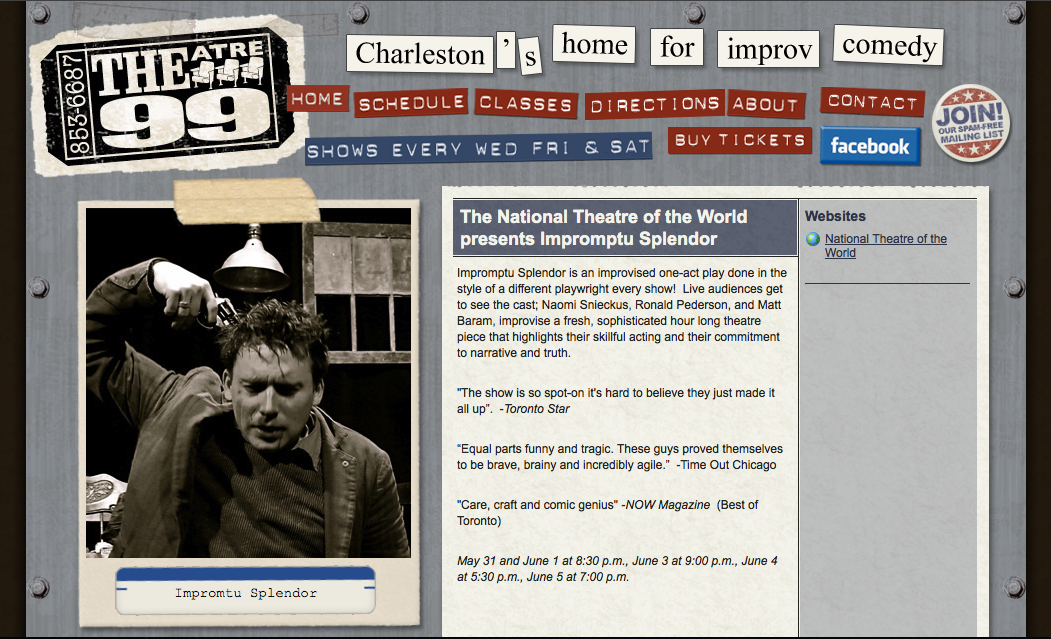 "The National Theatre of the World presents: Impromptu Splendor"