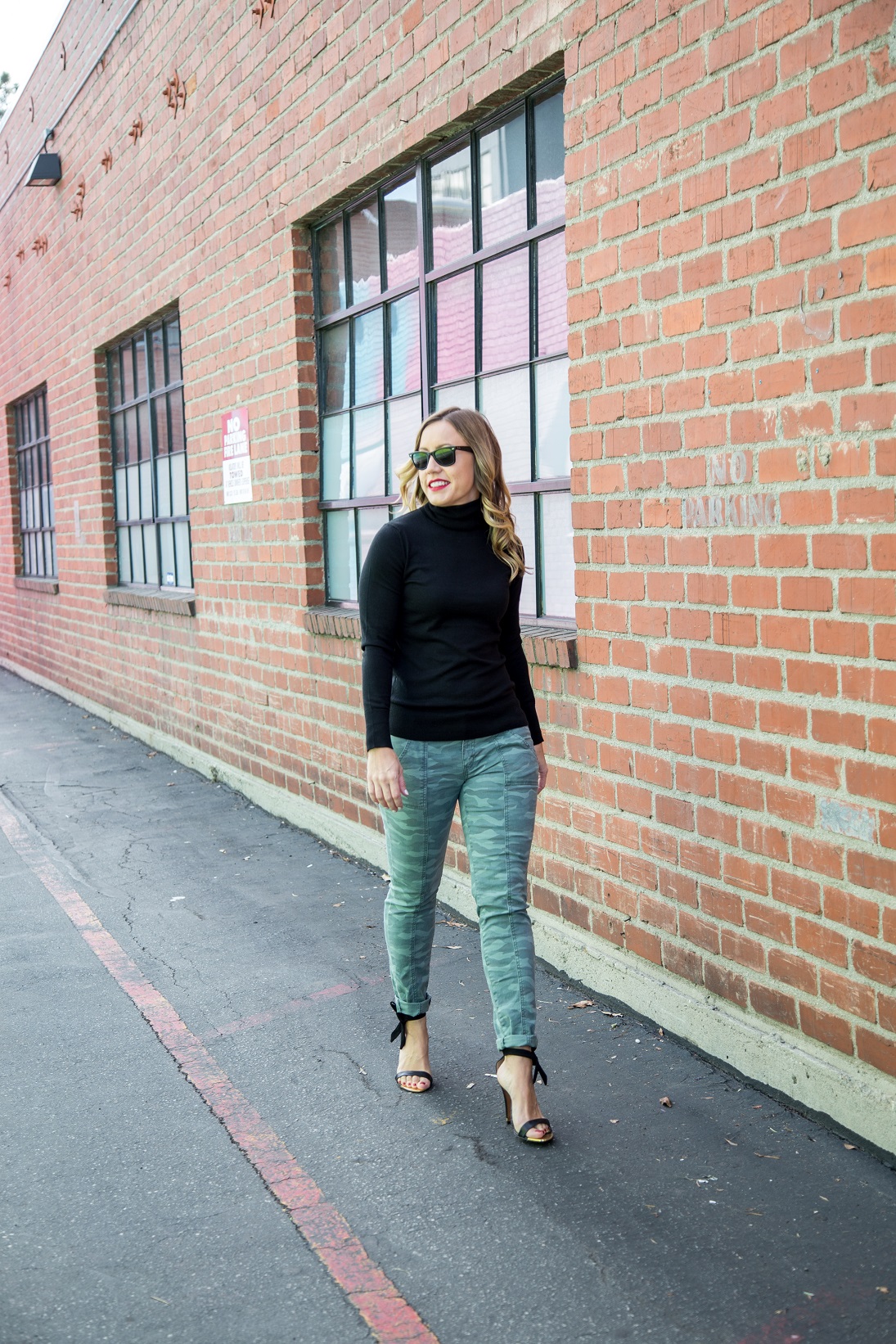 Images by Trevor Axt Photography / @trevoraxtphotography Pants / Turtleneck / Heels / Vintage Special Edition Ray-Bans (sold out; similar here ) Lip - Armani Lip Maestro in 400