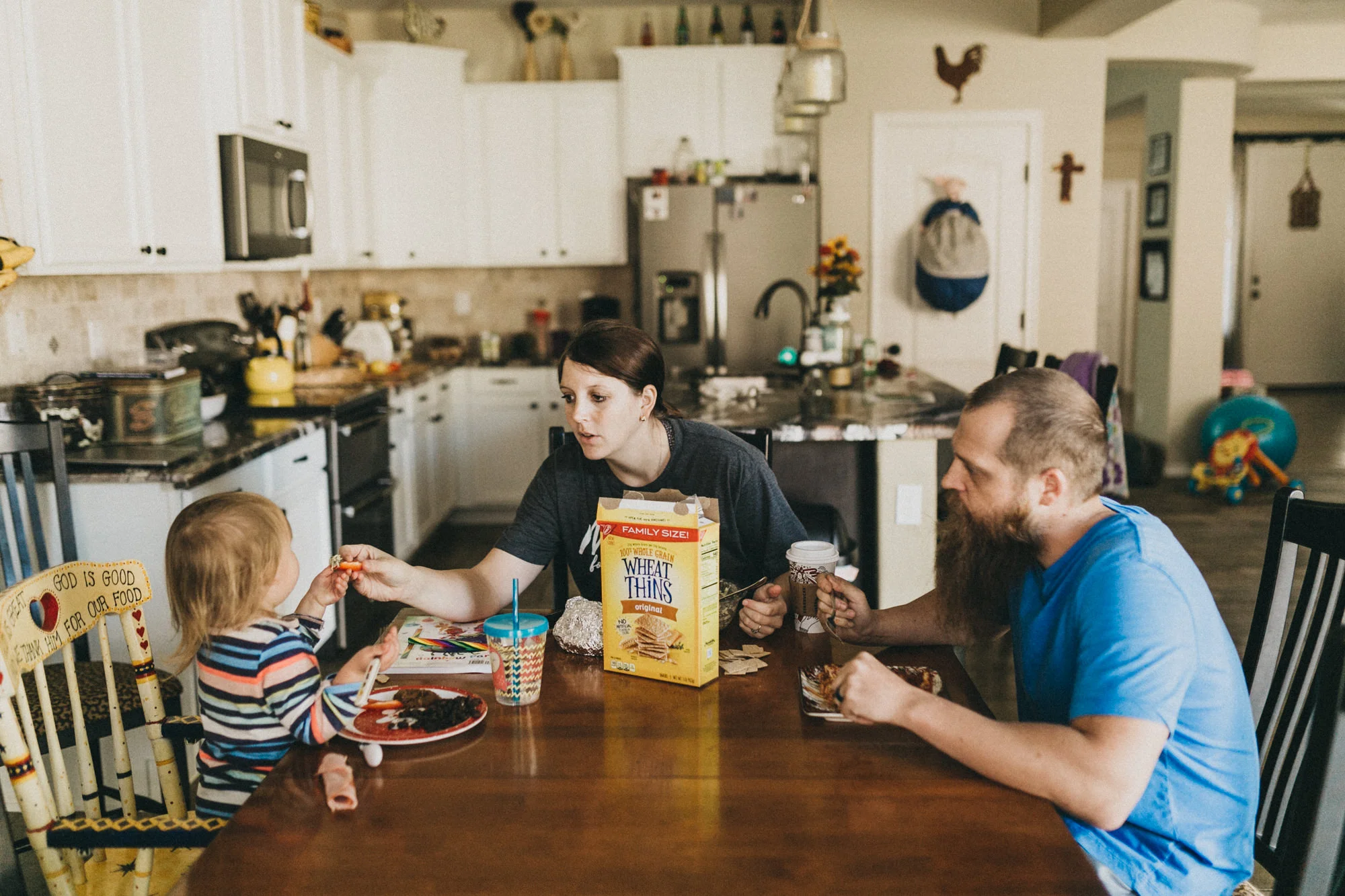 Family Eating Wheat Thins
