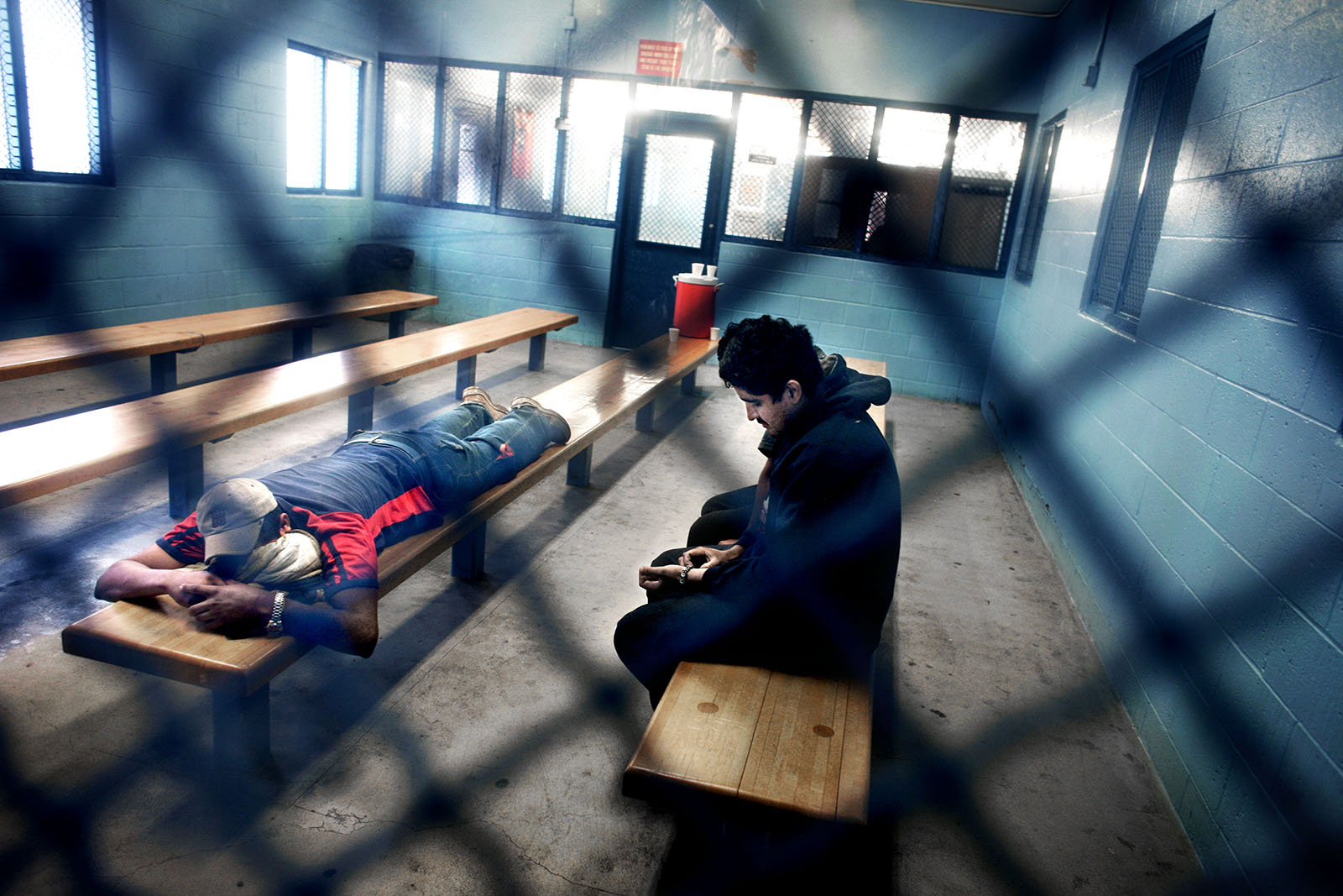 A detention cell for undocumented immigrants.