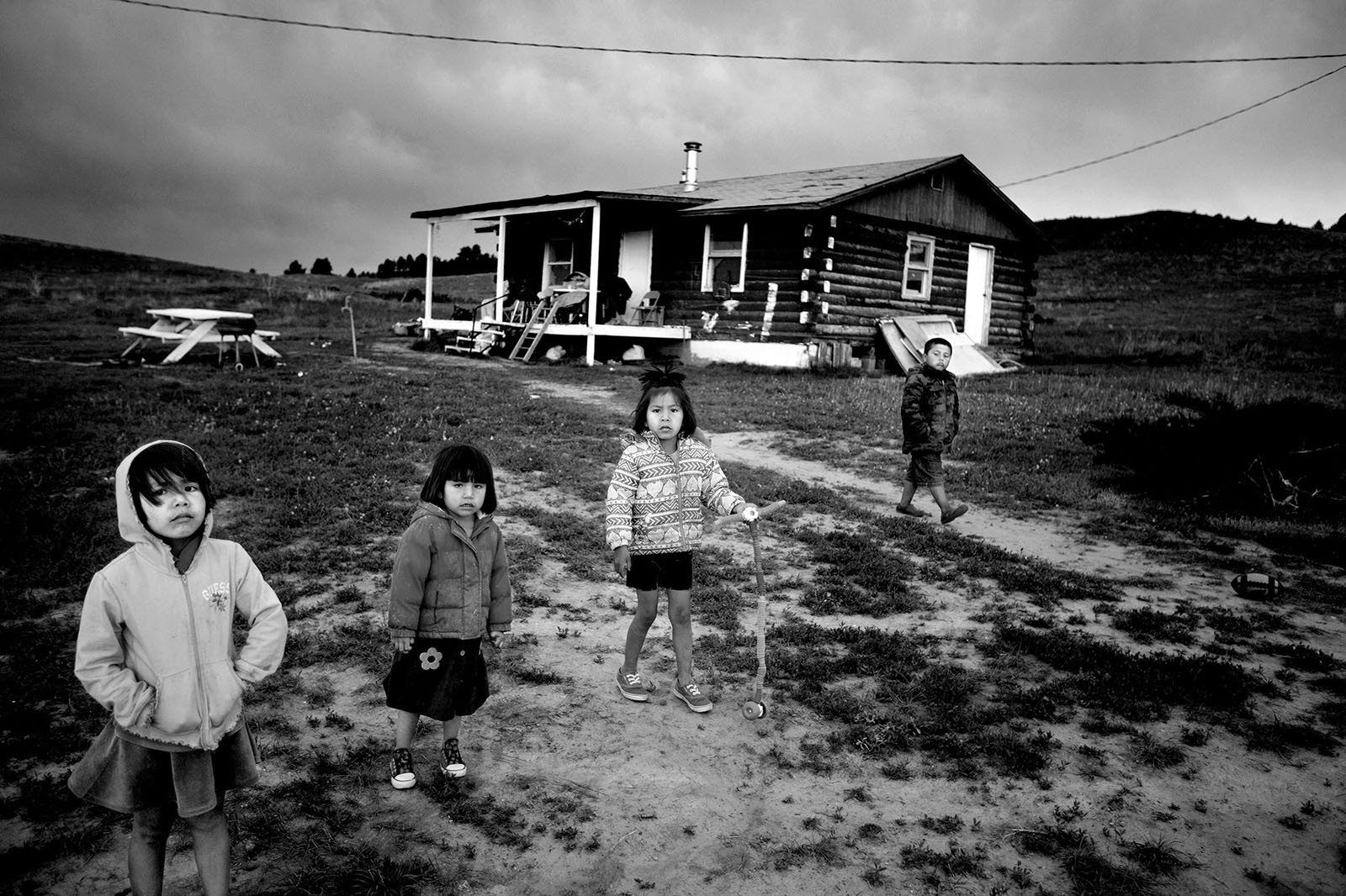 49% of the population in Pine Ridge live below the poverty line.