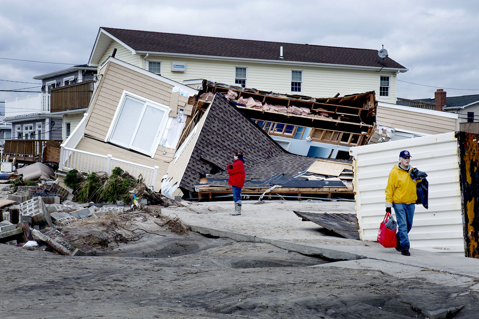 New York 2012 - Devastation  in Breezy Point after superstorm Sandy.