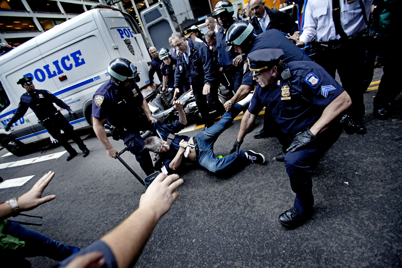 New York 2011 - The Occupy Wall Street movement is clashing with NYPD. 