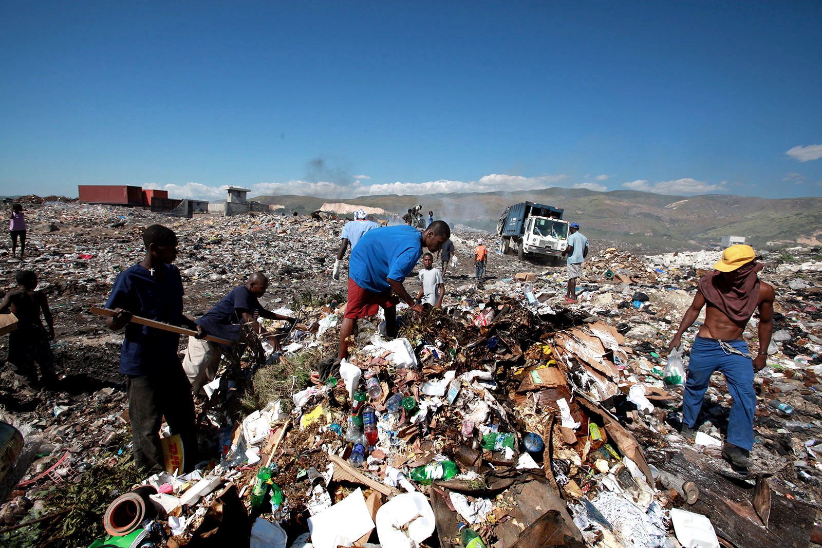 Looking for food and scrap metals at the dump just outside Port-au-Prince.
