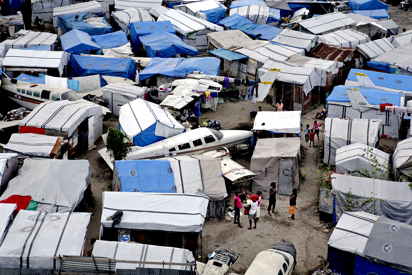 One of many camps for residents who's houses were destroyed in the earthquake. 