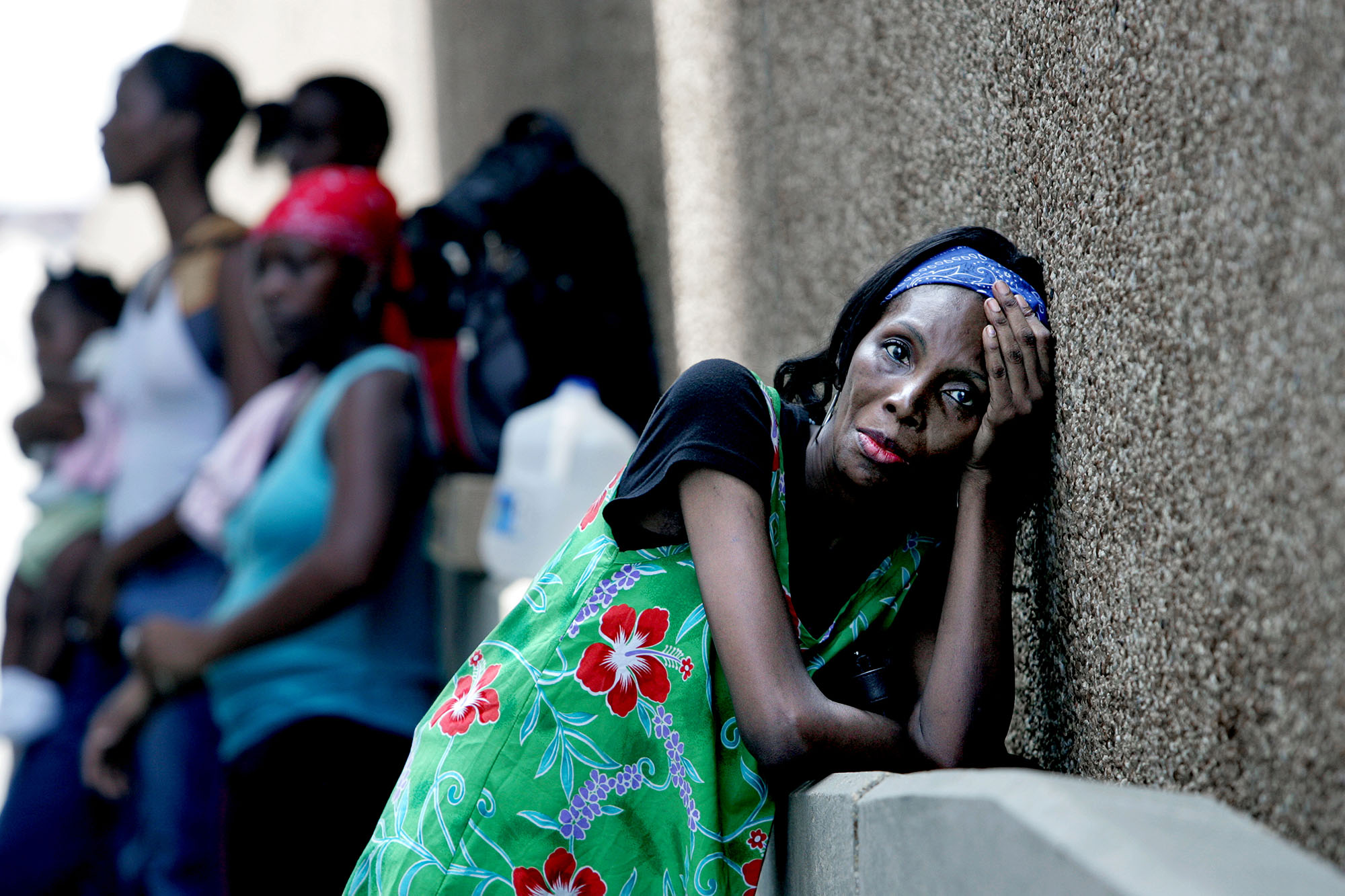 Waiting outside the Superdome.