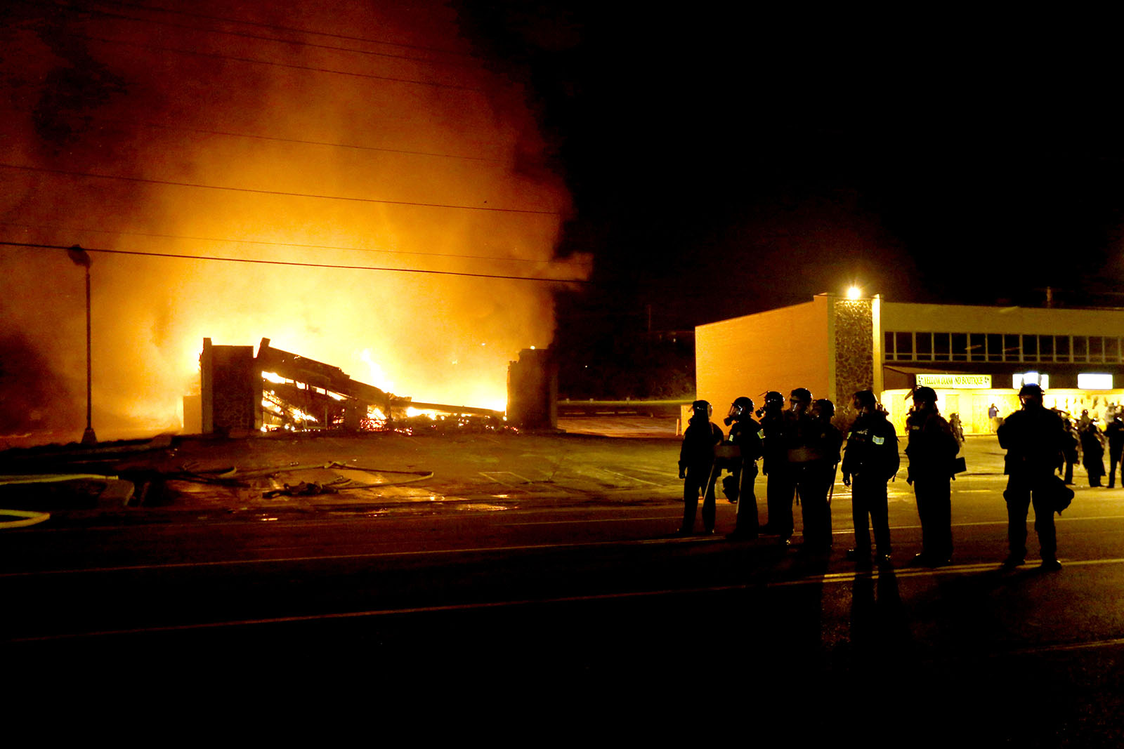 When the news came that Wilson will not be prosecuted, the protest turned violent. Several shootings took place and local businesses where burned down. 