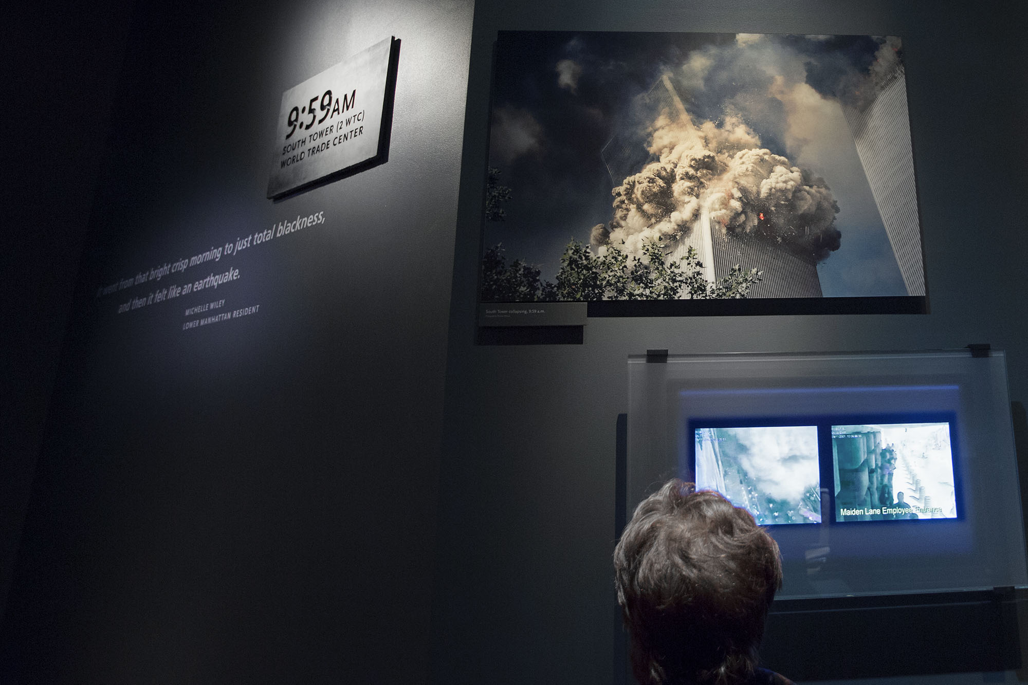 Permanent since September 2011: Thomas' picture of the South WTC Tower collapsing is showed at the 9/11 Memorial Museum in New York.