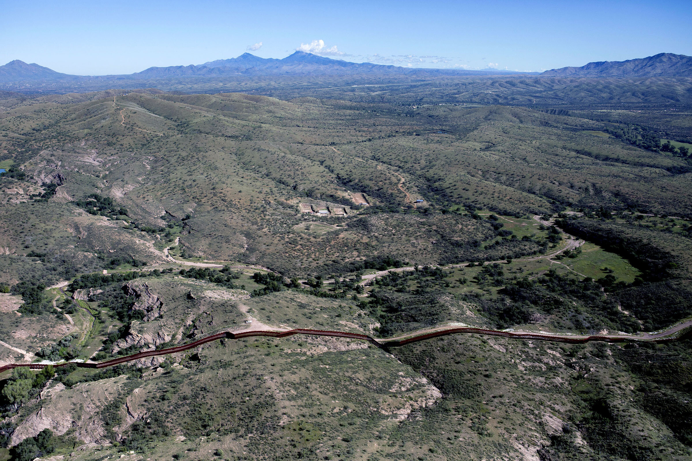 The border fence in Arizona.