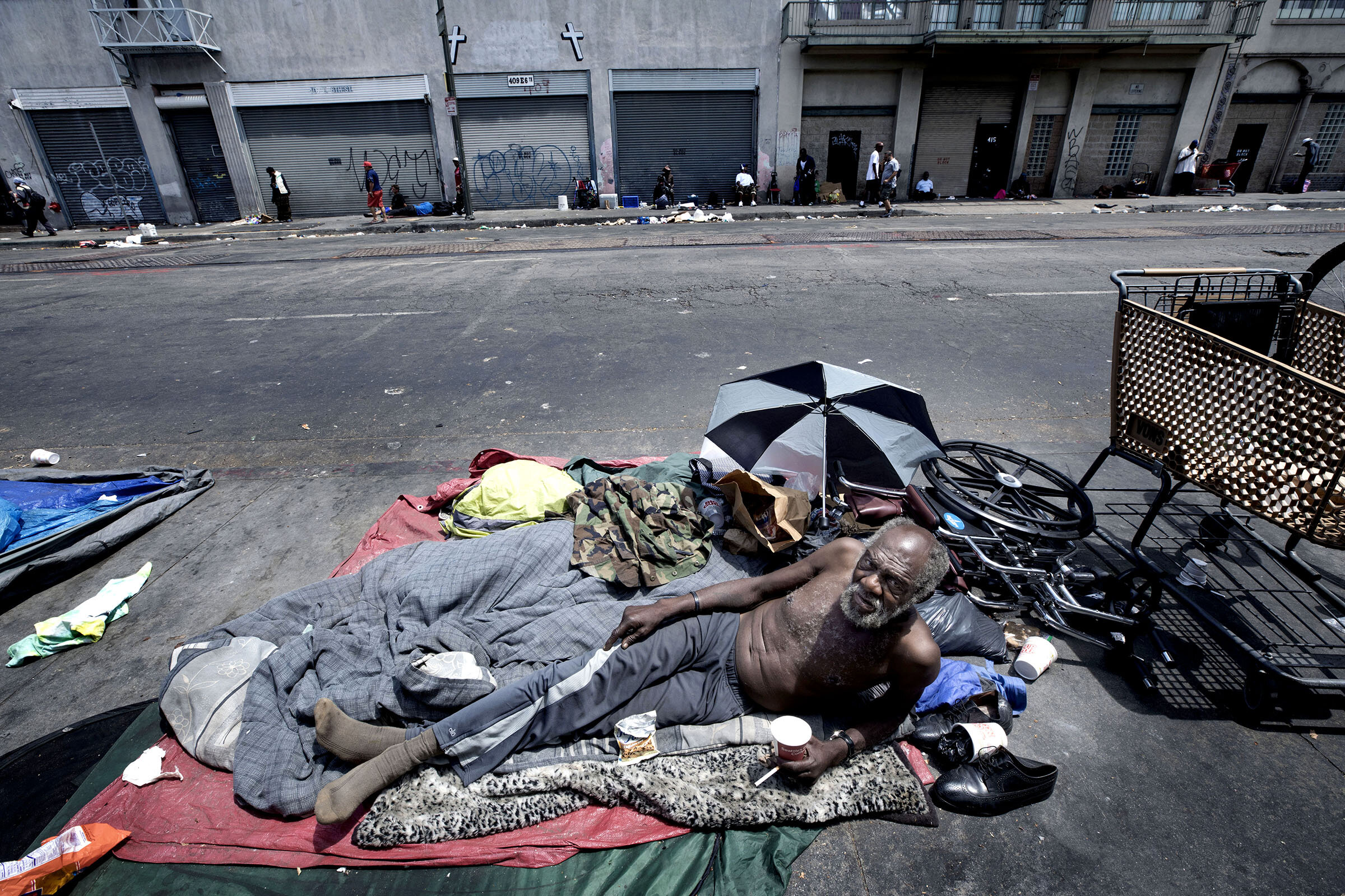 Los Angeles 2017 - Thousands of people live in the streets of downtown.