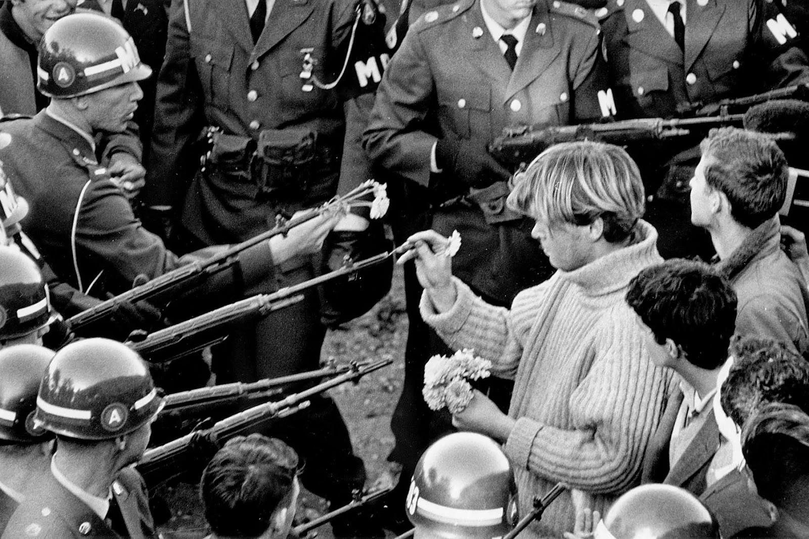 Flower Power , photo taken by Bernie Boston for The Washington Star on 21 October 1967