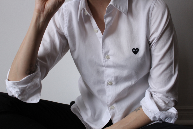 comme des garcons button up