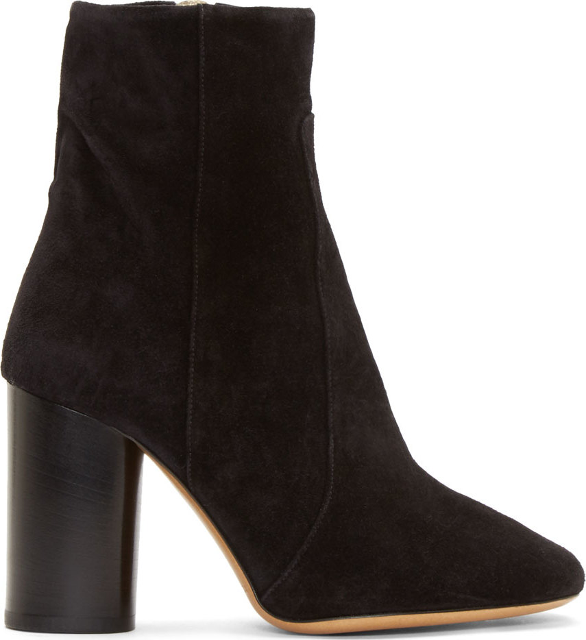 Isabel Marant Black Suede Garbo Bootsy Boots