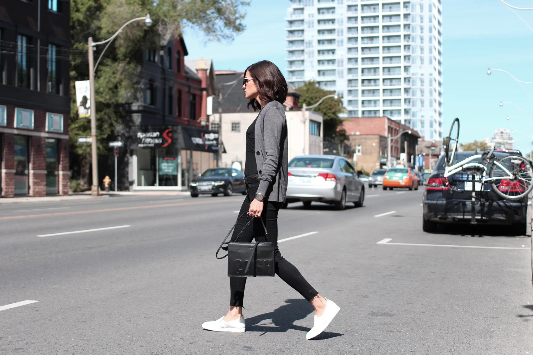 WoahStyle.com_Weekend Casaul Everlane Cardigan and Street Shoe_White Slip on Sneakers_Zara black jeans_Brandy Melville black tank_3.1 Phillip Lim Cash Only Cross body bag_StreetStyle_Luxe_0971.jpg