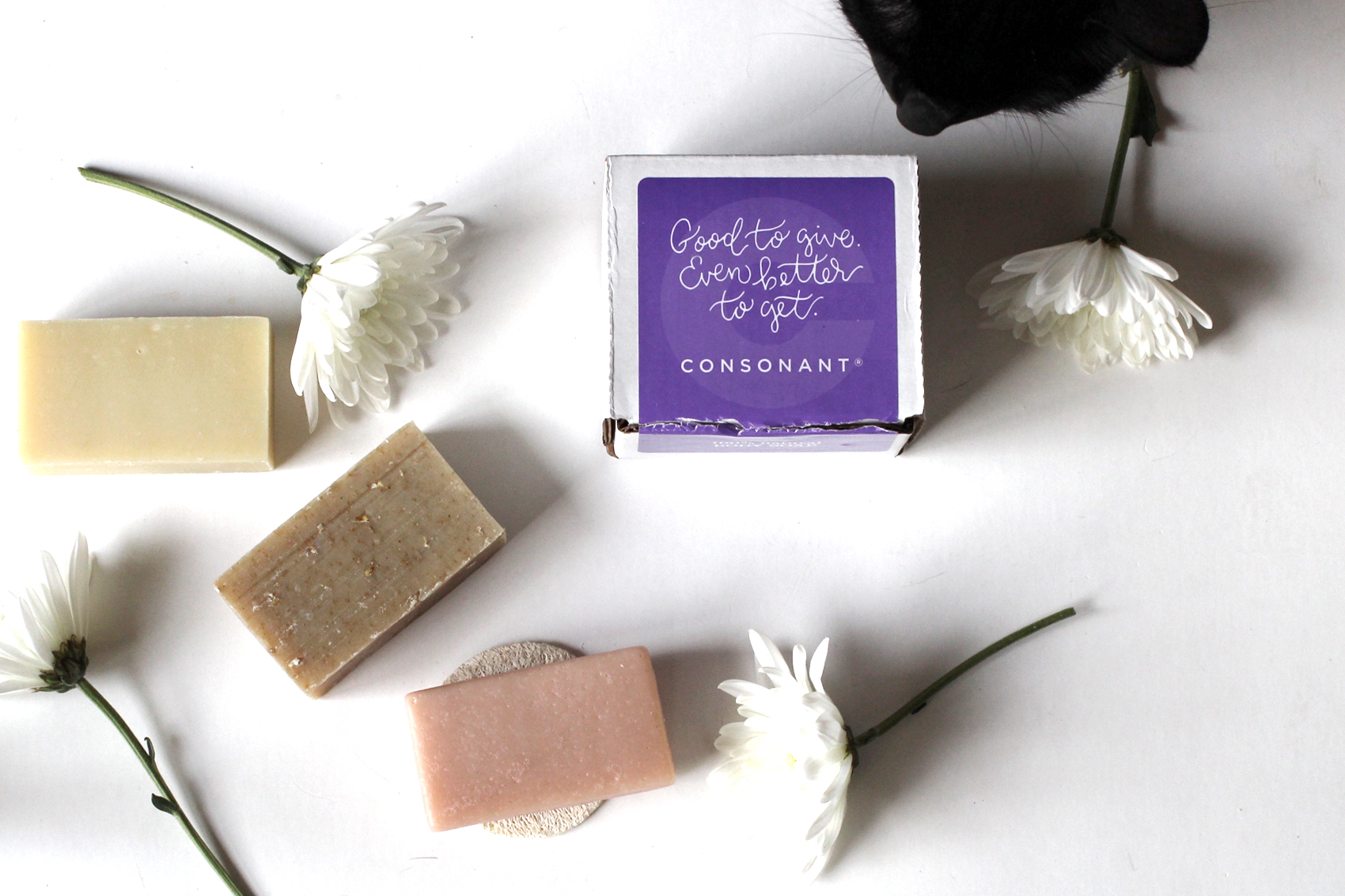 Natural Soap Bars (available in oatmeal, lavender, mint and grapefruit+rosemary) Set of 3 comes in holiday packaging, $5.00-$12.00