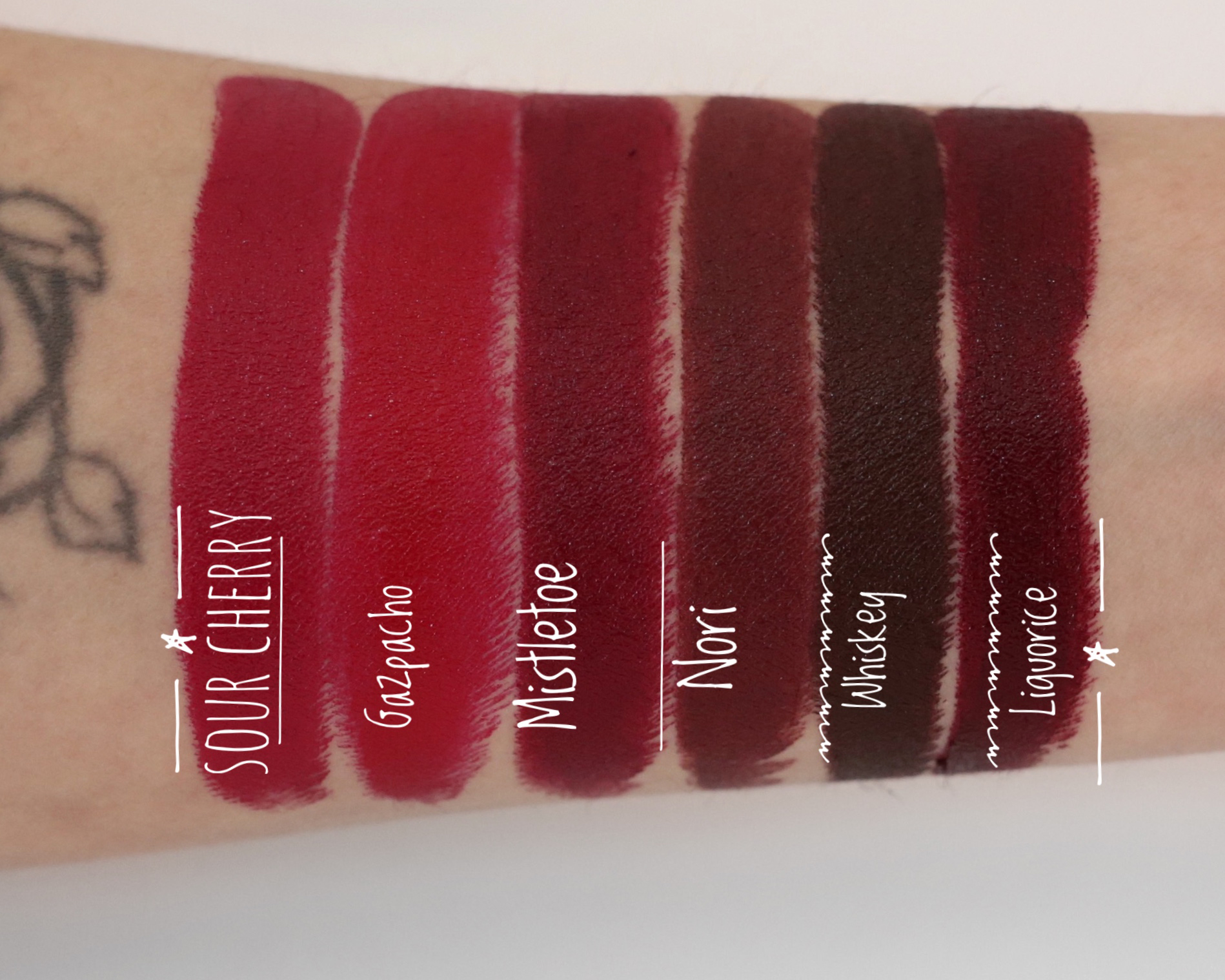 BITE BEAUTY AMUSE BOUCHE SWATCHES