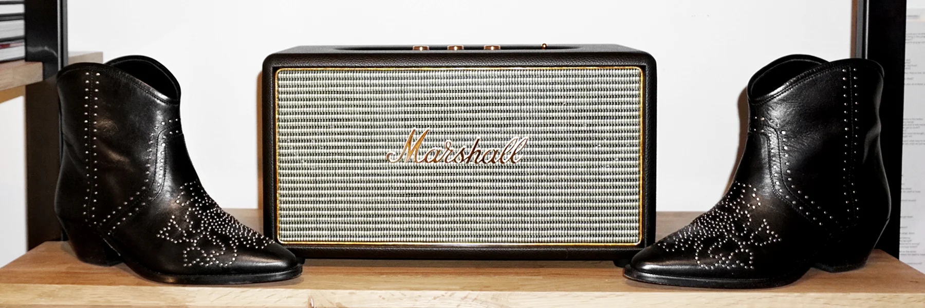 I'm crazy about this Marshall Stanmore speaker. I had seen something like this at the Ludlow Hotel in New York and knew I wanted one in my home.