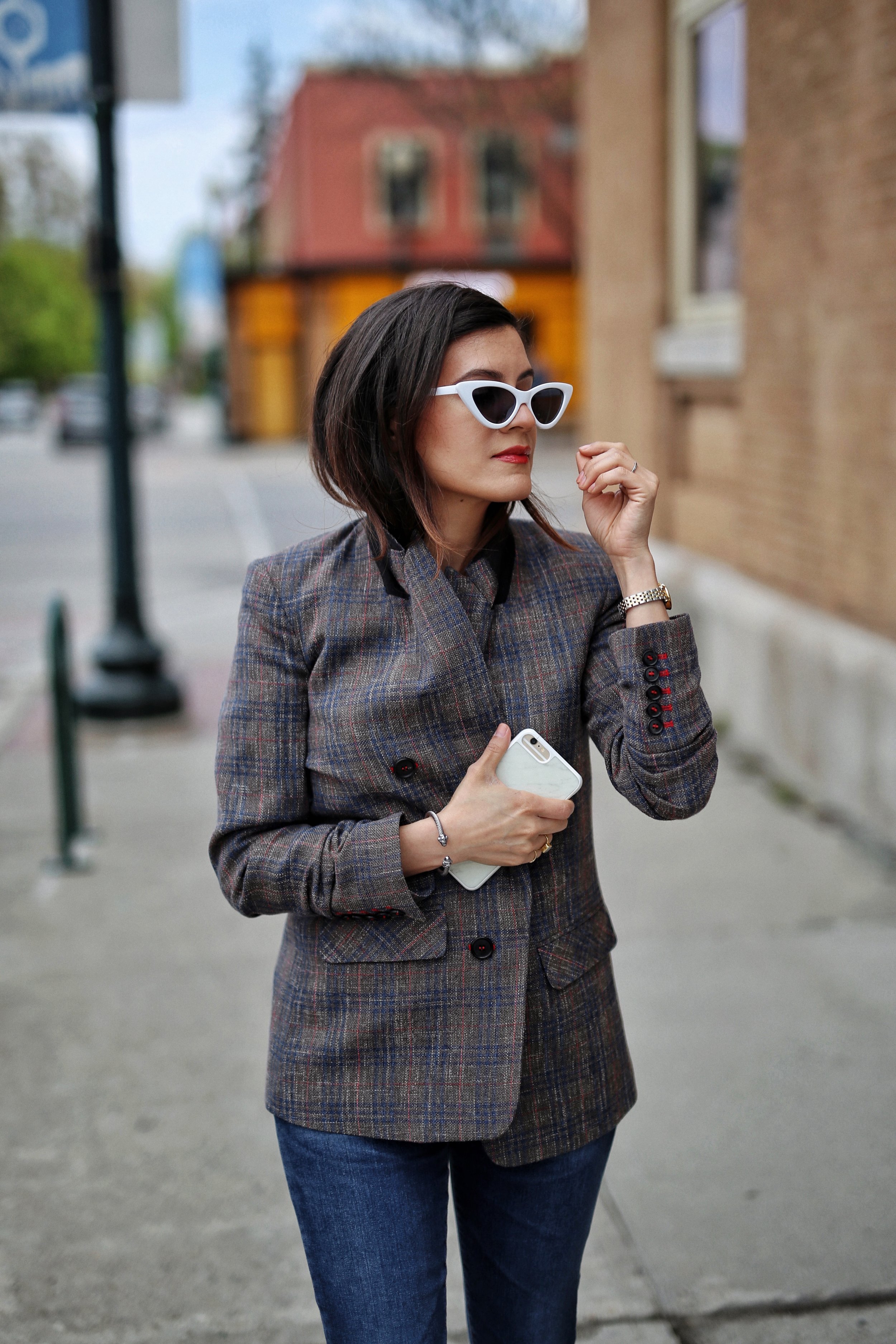 CHECKERED BLAZER