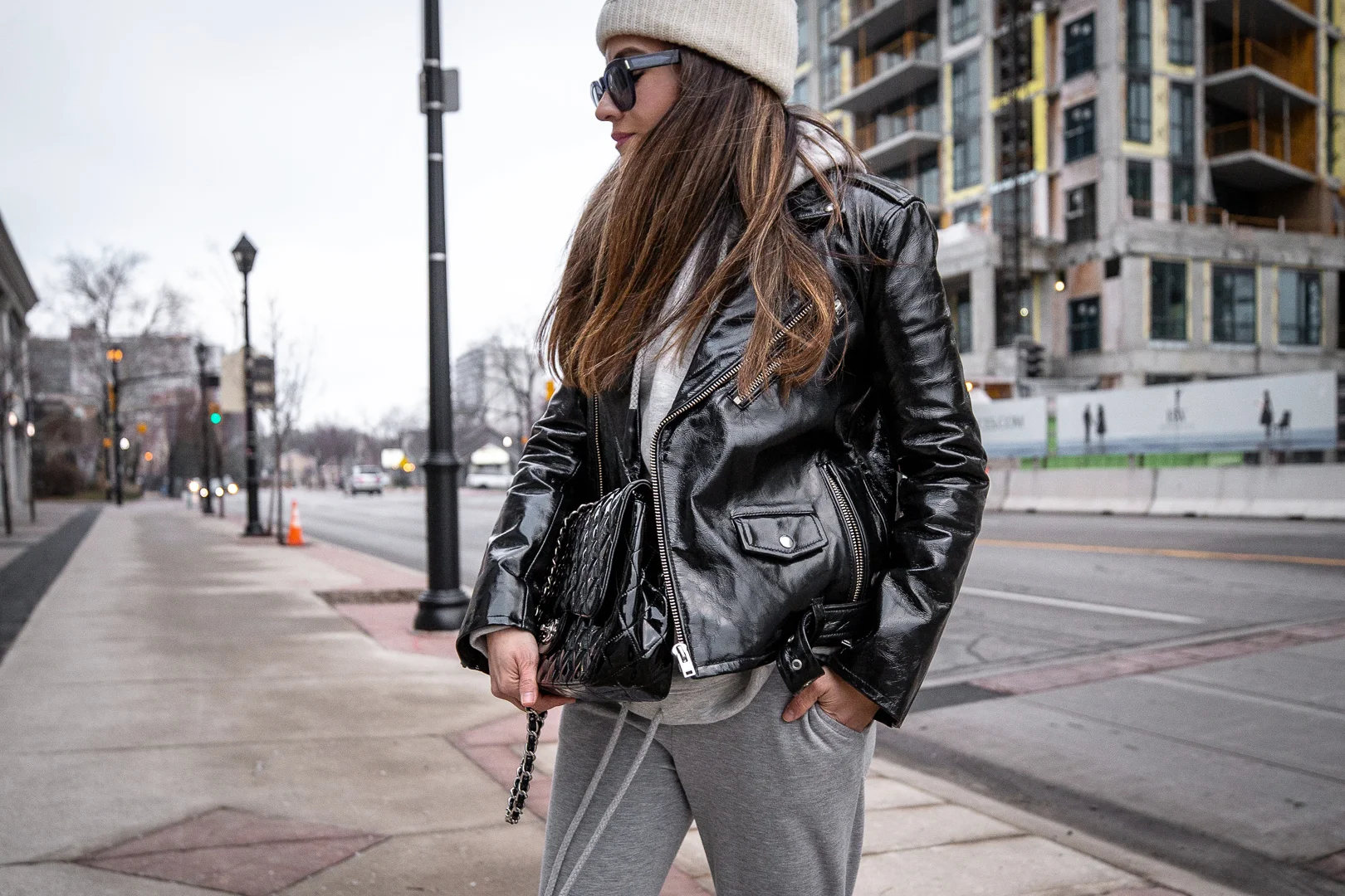 Biker Style Zara Biker Joggers Street Style Iro Paris Jacket Black