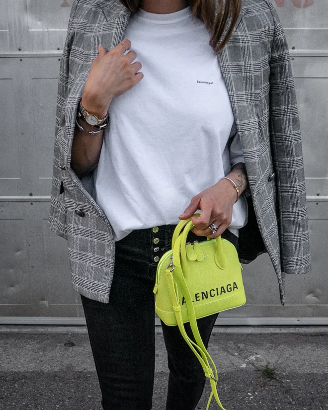 Balenciaga neon crossbody top