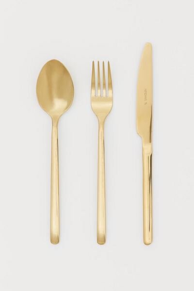 Gold Cutlery, H&M Home $14.99