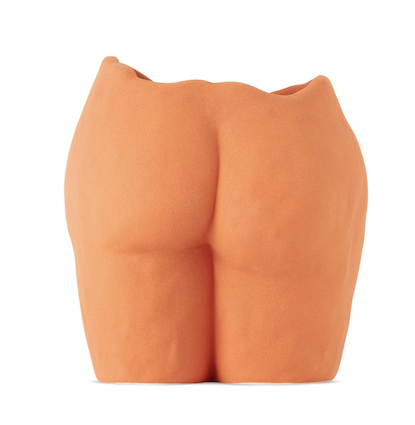 Anissa Kermiche Orange Ceramic Popotin Pot - booty Vase.png