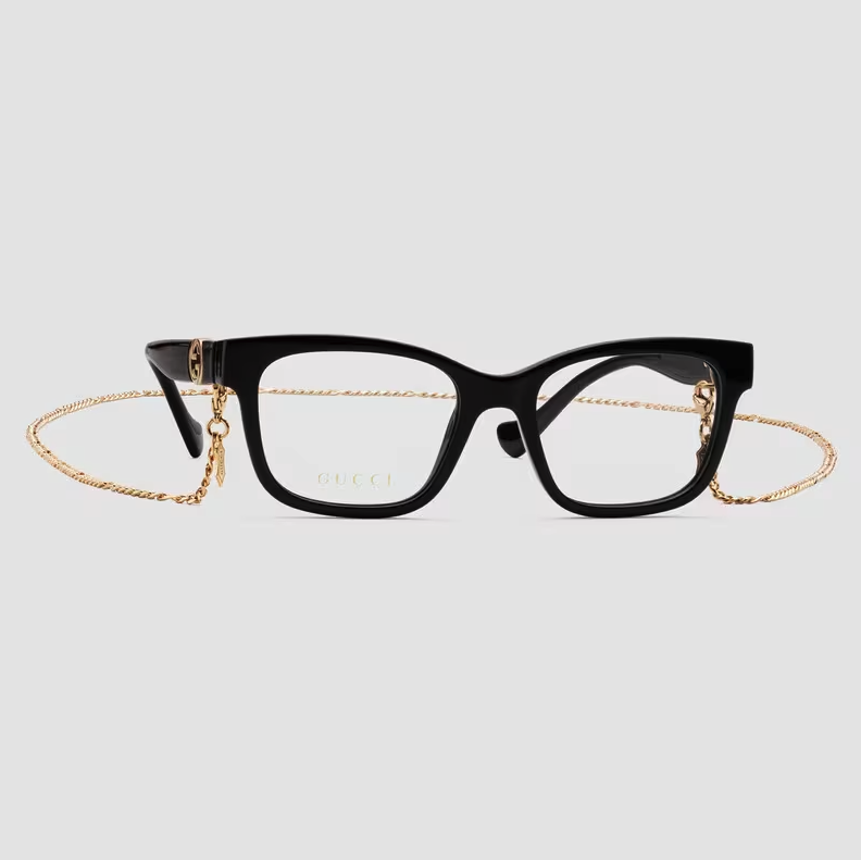 GUCCI Square Glasses with Chain