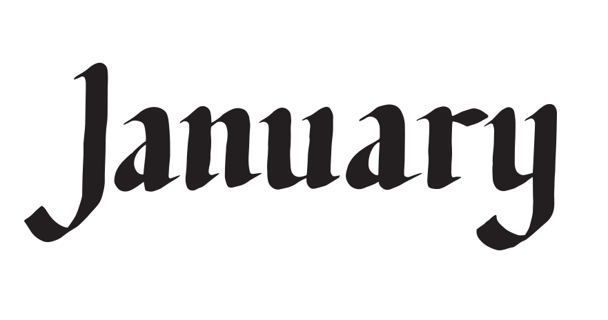 Calligraphy January Png art of calligraphy