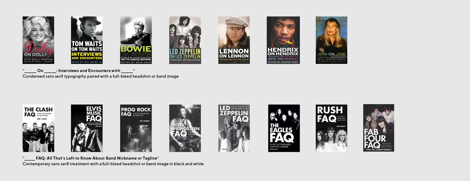 Research into other music series.