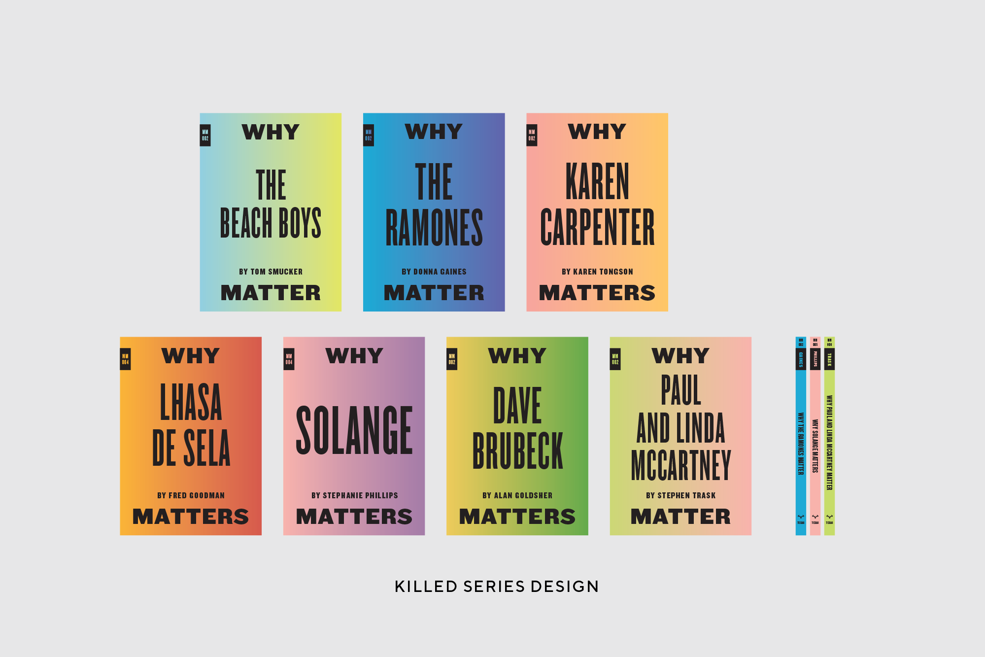 Alternative killed direction featuring different weights of Knockout and no official logo.