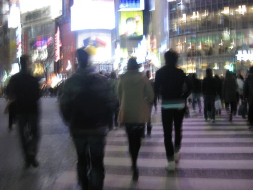 1. Human traffic at Shibuya crossing