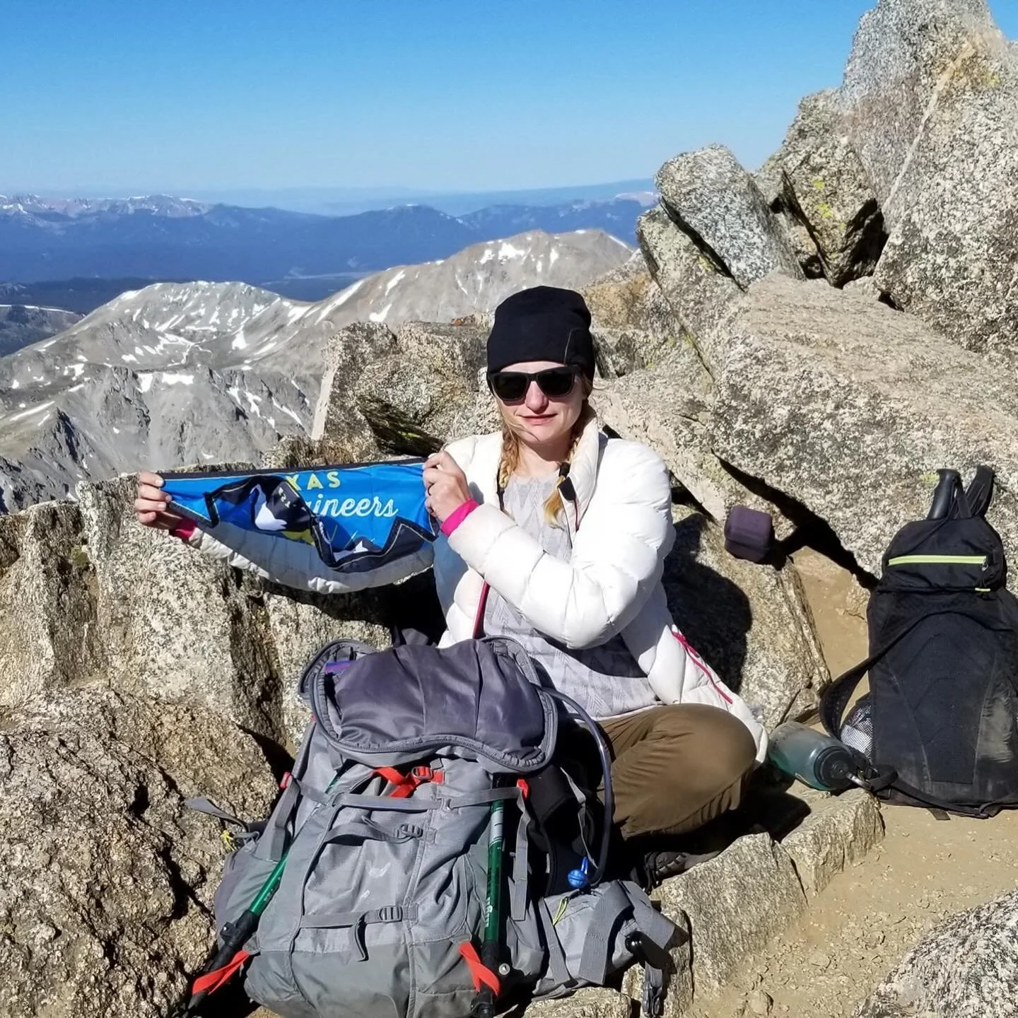 Proof a good logo can handle extreme conditions. 🏔️

Designed this logo for Texas Mountaineers back in 2015, and since then it&rsquo;s made its way to the summits of San Luis Peak (14,014&rsquo;) and Castle Peak (14,279&rsquo;) in Colorado.

With al