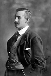  White cotton pocket square, circa 1901