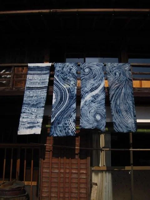  Indigo Shibori at a Japanese textile workshop
