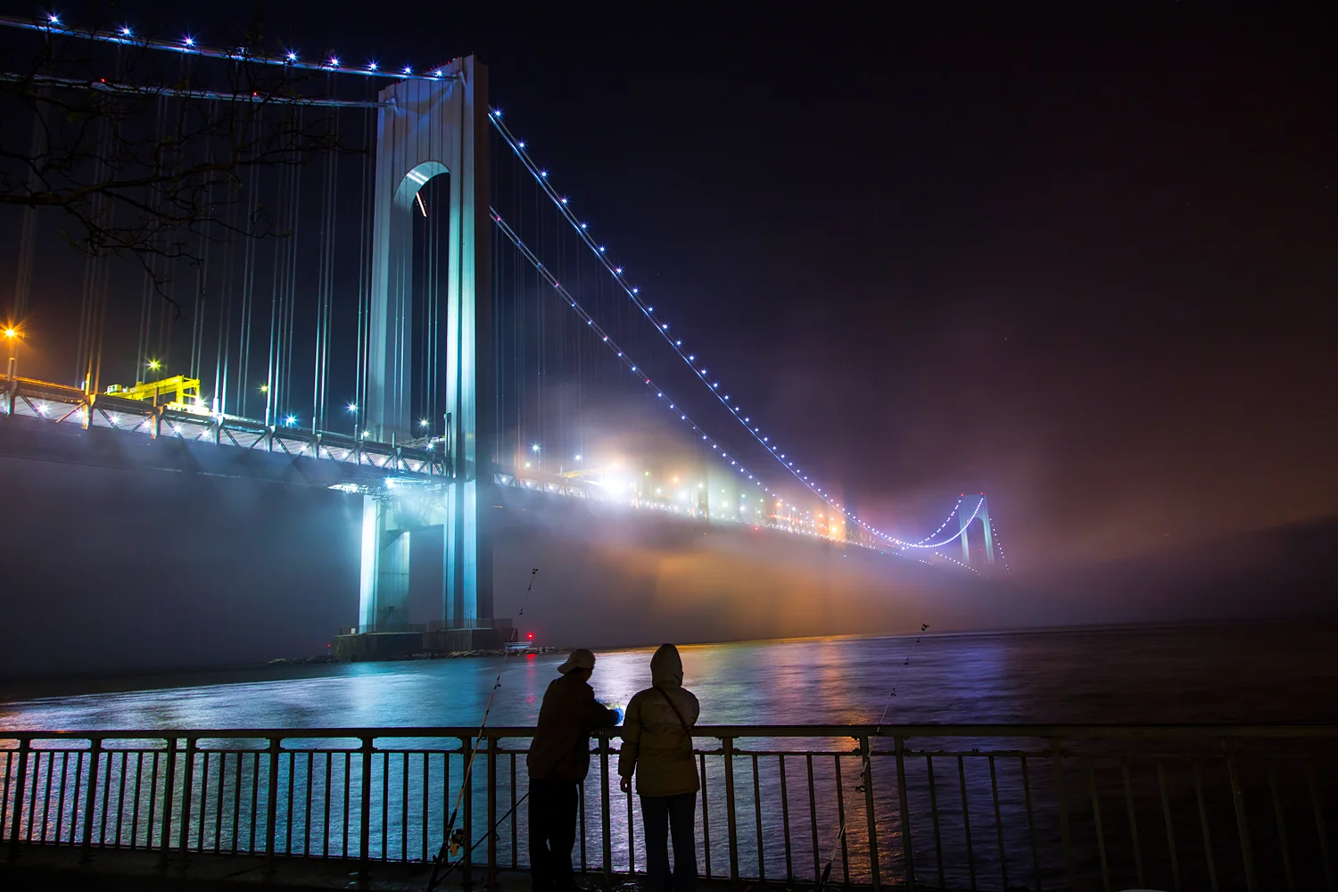 Verrazano Narrows Bridge in the Fog Fishermen.jpg
