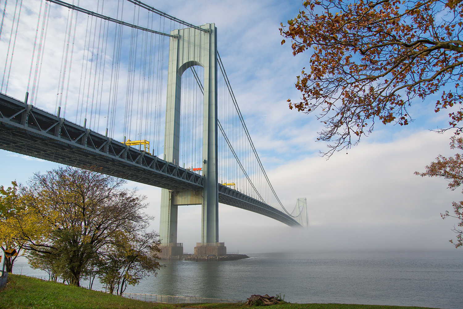 Verrazano Narrows Bridge in an autumn fog.jpg