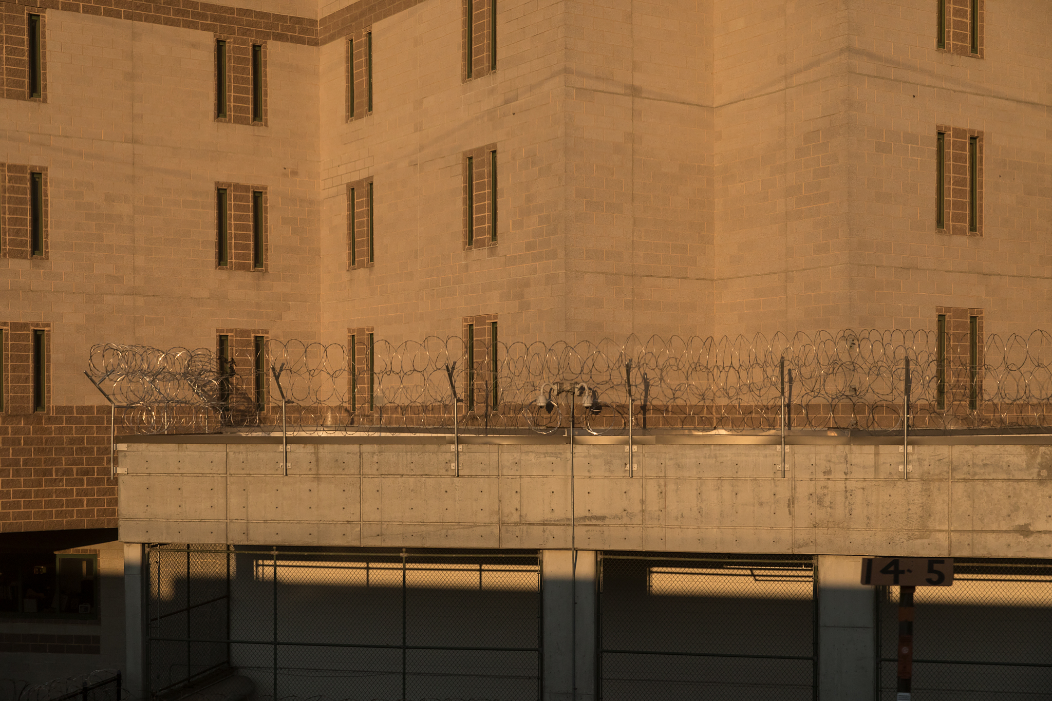 Golden sunset light on the Union County Jail Walls - Elizabeth, NJ 7.5.2017 - WAS-NYP