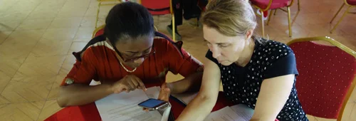 Physicians for Human Rights staff working with MediCapt.