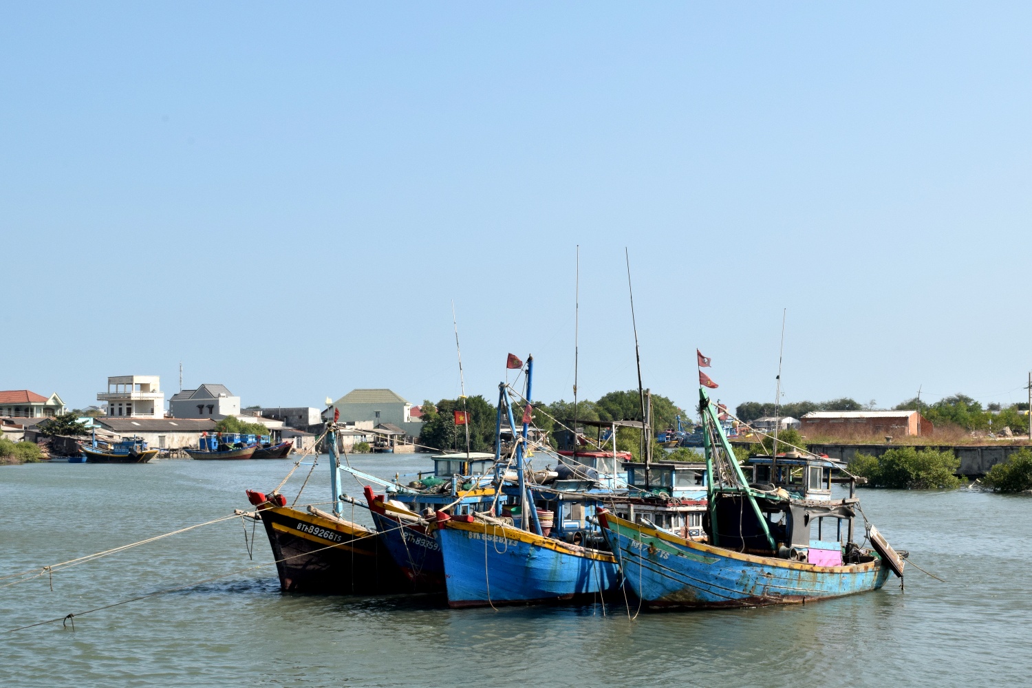 Fishing boats somewhere between Saigon and Mui Ne