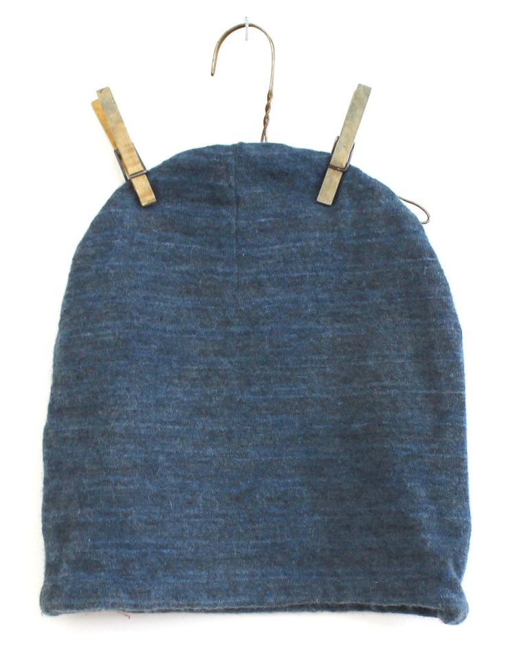 STATE the Label alpaca indigo slouch beanie. Blue wool beanie. 