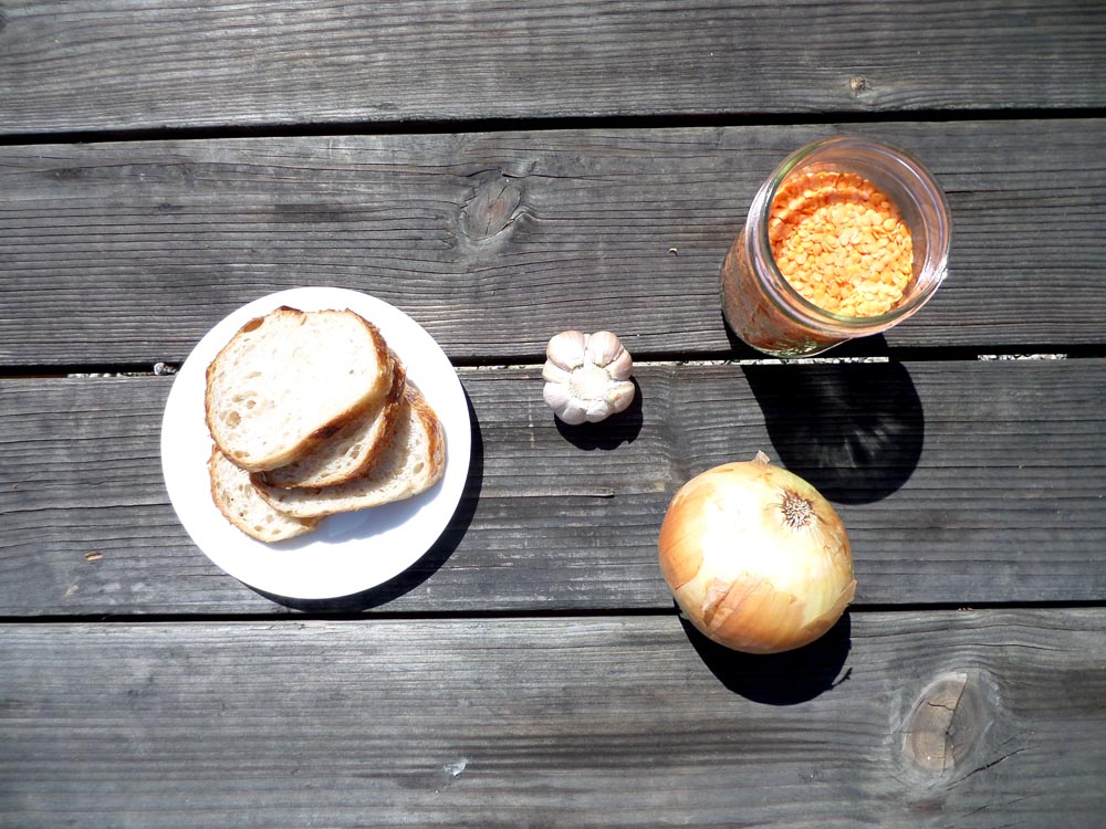 Ingredients for vegan lentil soup. lentil soup ingredients. lentil soup recipe.