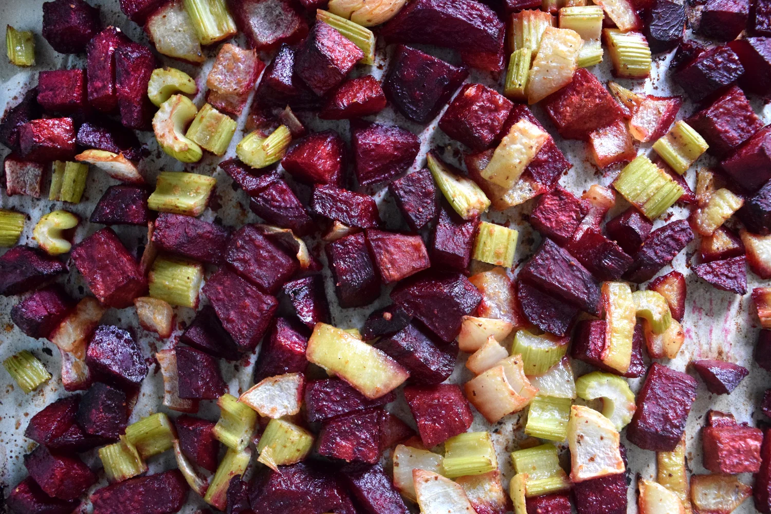 Roasted vegetables make a great dinner, salad topper, or base for a delicious soup .