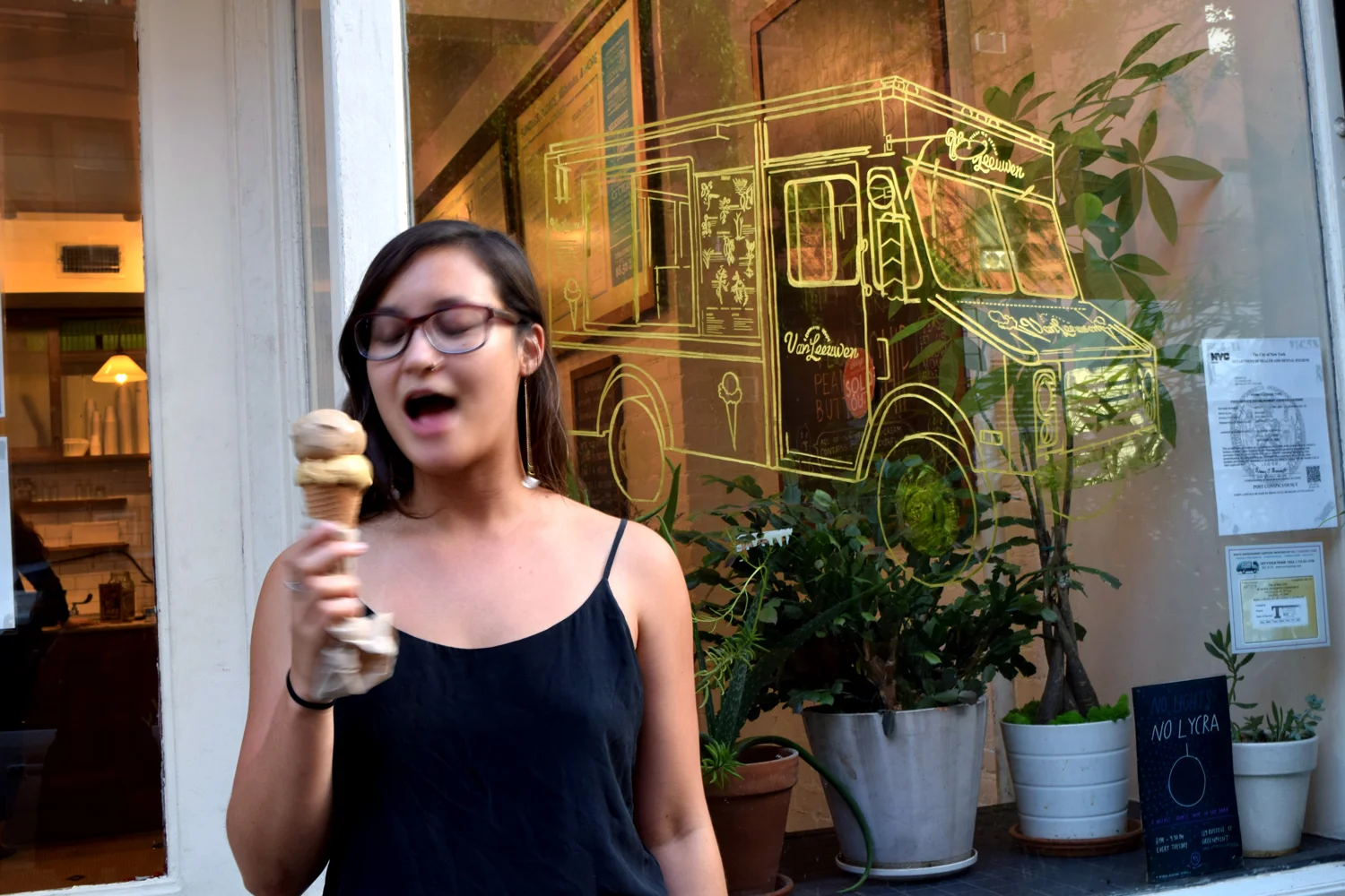 Nomming down on the best ice cream ever - Van Leeuwen's vegan Peanut Butter!