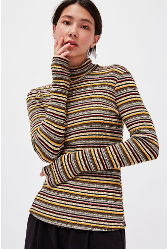 Lacausa Striped Turtleneck - $98