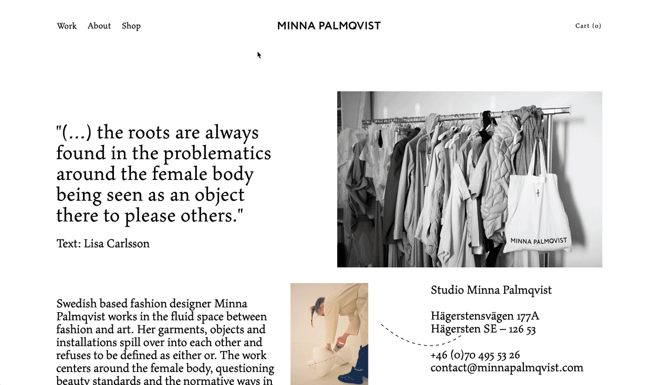 MINNA PALMQVIST#Web design
