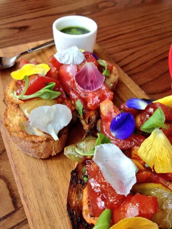 Bruschetta with Heirloom Tomatoes at Casa Luca