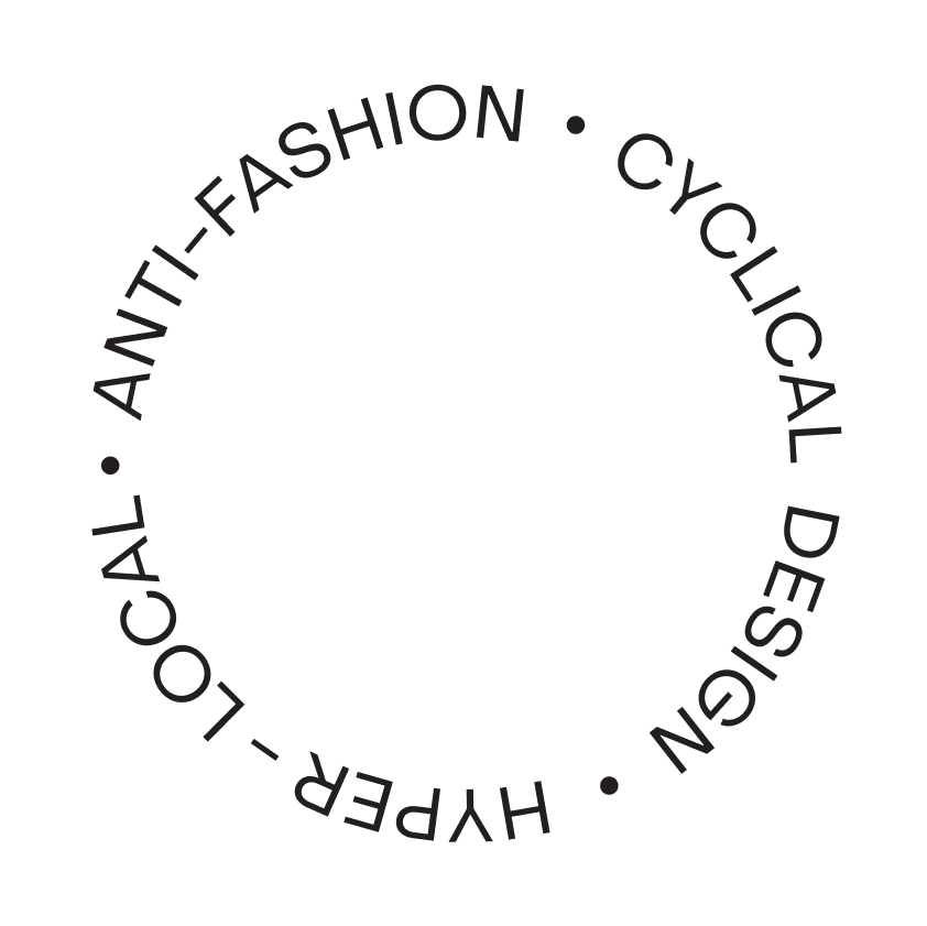 Circular logo with black background and gray text reading 'HYPR. CYCLICAL DESIGN. LOGICAL. ANTI-FASHION.'