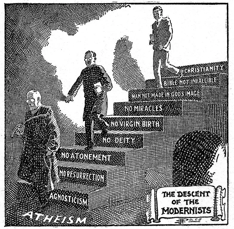 " The Descent of the Modernists " by E.J. Pace, which first appeared in 1924.
