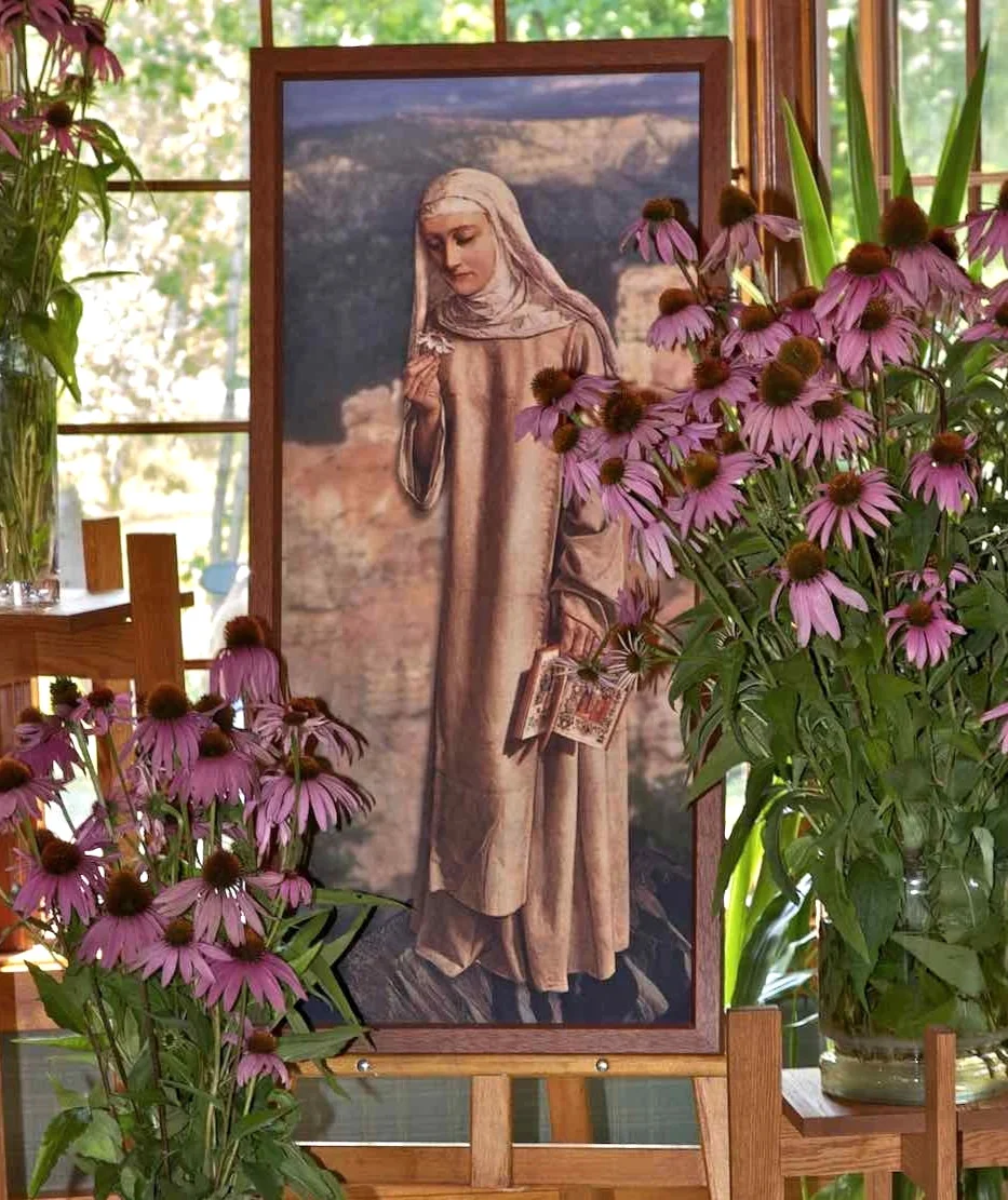 ….Photo: Hildegarde de Bingen a vécu au XIIe siècle. Poète au talent subtil, elle a aussi écrit des traités de médecine et de botanique. .. Photo: Hildegard of Bingen who lived in the XII century. Poet with a subtil talent, she also authored medical and botanical texts. ….